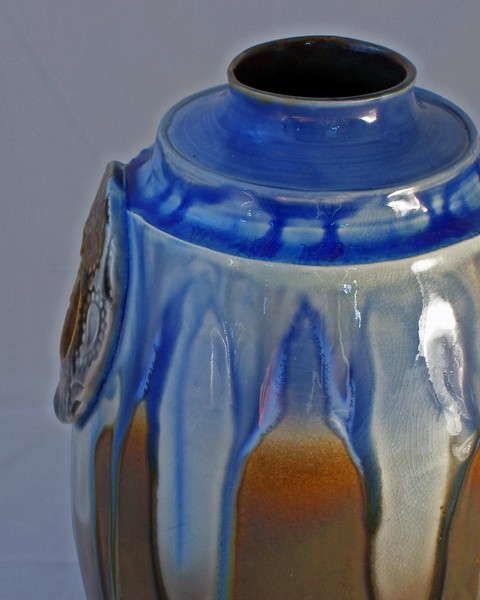 Vase with Fused Glass