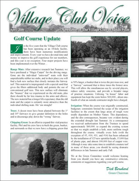Newsletter Cover