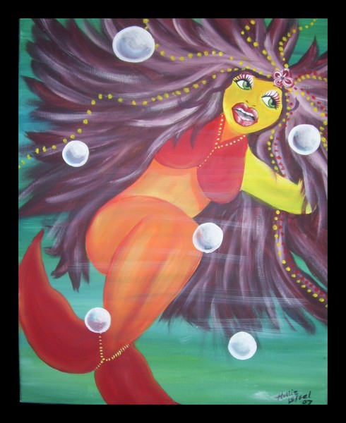orange mermaid