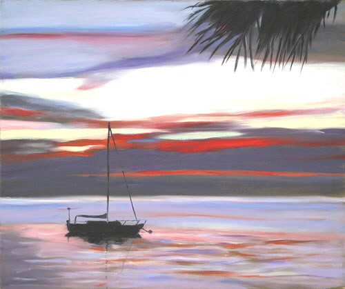 Sailboat At Sunrise Charleston SC