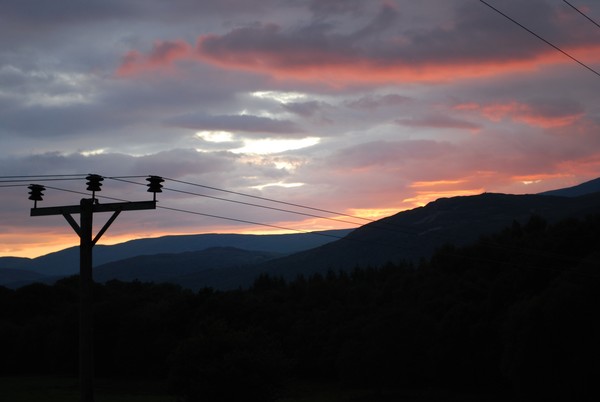 Telegraph sunset