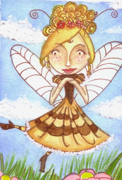Bee girl ACEO