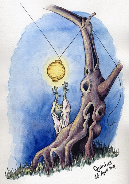 Frog with lantern