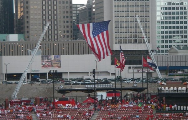 Patriotic Busch Stadium