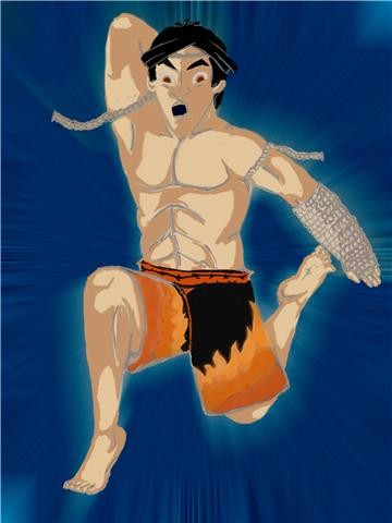 Anime Tony Jaa Flying Elbow