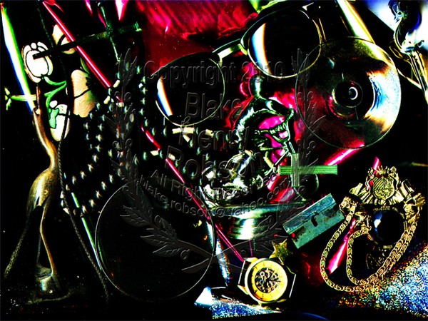 Abstract Objects Color Collage