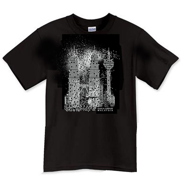 petronas and kl towert shirt