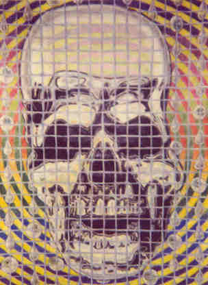 Psychedelic Screen Skull