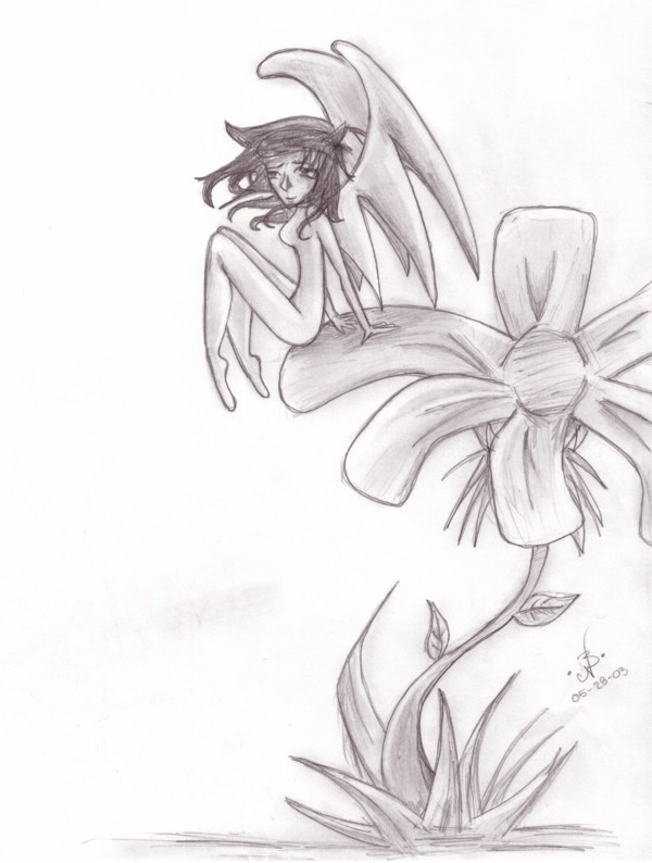 Fairy on Flower