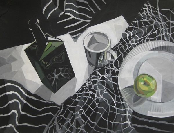 still life with stripes and checks