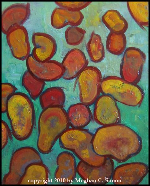 Abstract Oil Painting - Floating Up and Away
