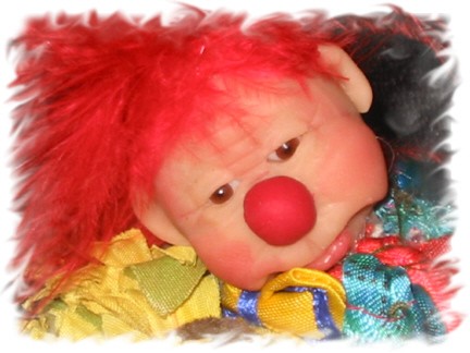 Polymer Clay Posable Baby Clown 