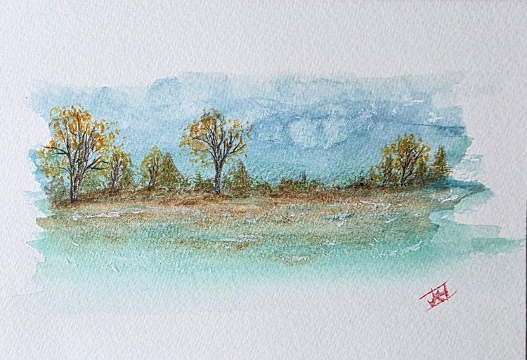 A QUIET WATERCOLOR CARD