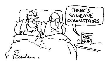 There's someone downstairs.