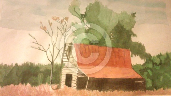 Watercolor house