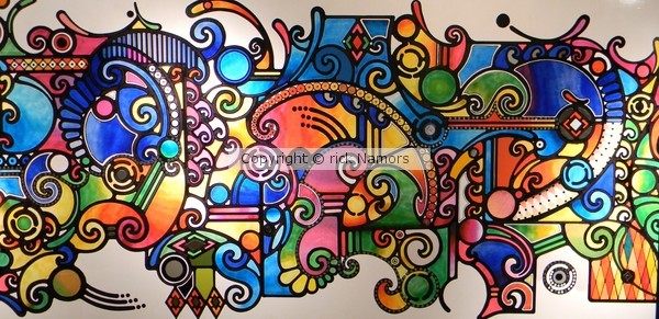 ABSTRACT  3' X 6' GRAPHIC DESIGN SECOND PANEL