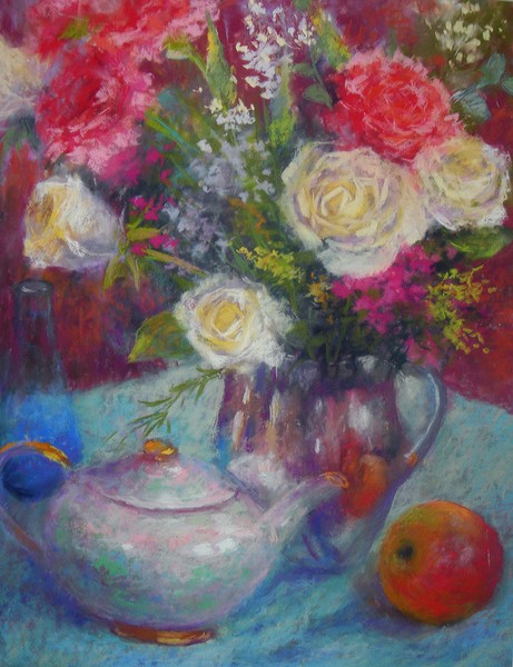 Still life with roses and carnations