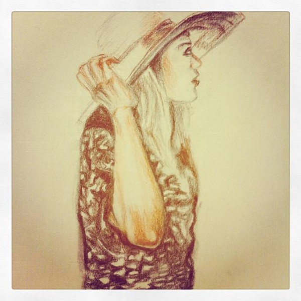 Self-Portrait with Hat 