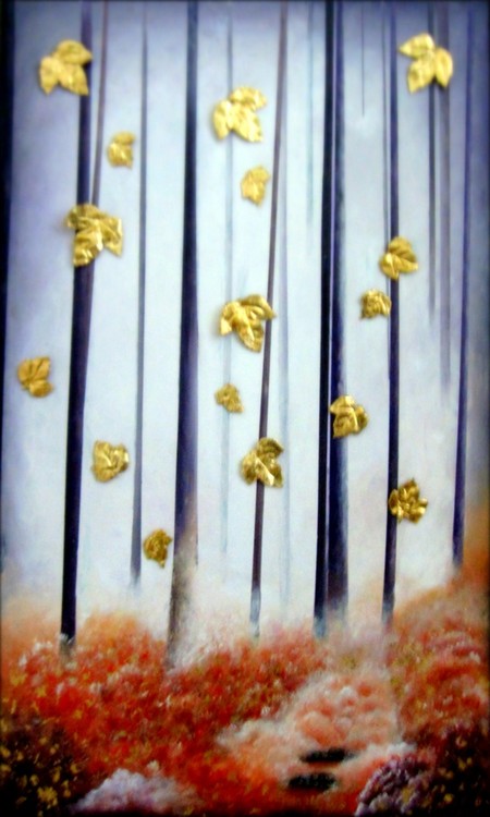 Mystical Forest Of Golden Leaves