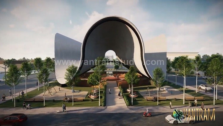 3D Architectural walkthrough of Community center in Red Oak, Texas