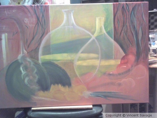 Still life with demijohns