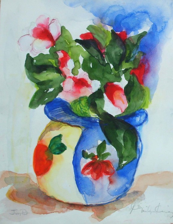 Jam Pot with flowers