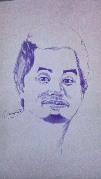 working in progresstitus penfreehandportrait study