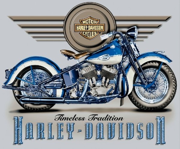 Vintage Harley Davidson By Western Artwork By Denny Karchner 4956