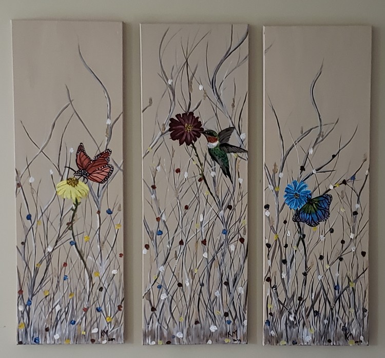 Butterflies and Humingbird