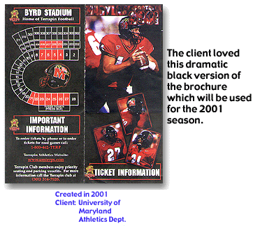 Maryland Terrapins Football Ticket Pamphlet