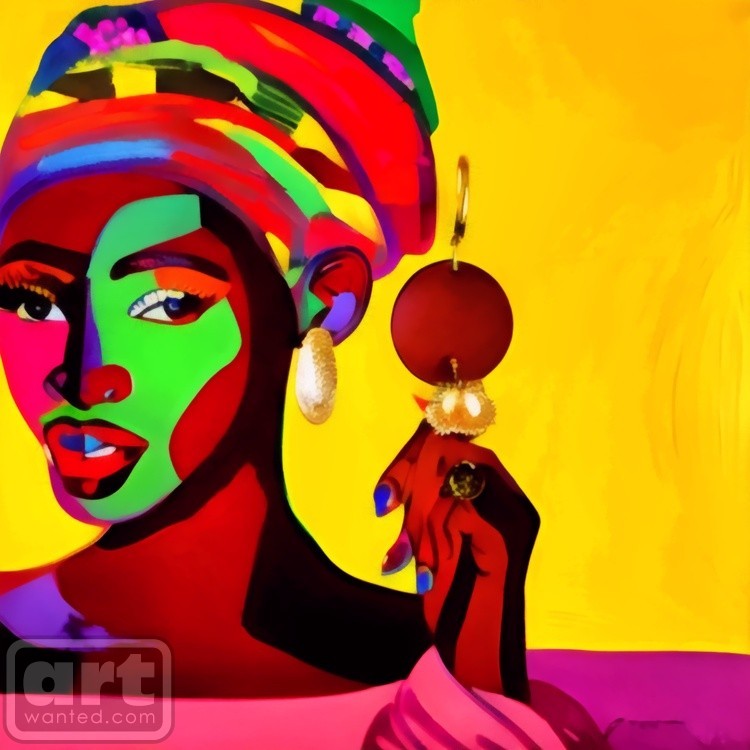 Woman in fantasy earrings