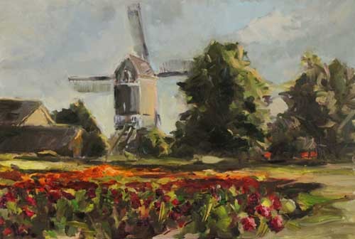 flowerfield with standerd mill
