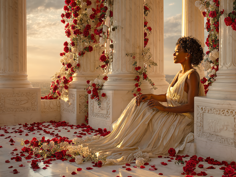 Where Roses Meet the Evening Light