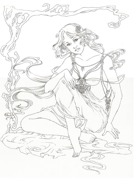The Nymph -Lineart
