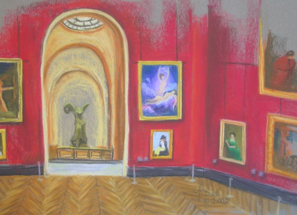The Louve: Red room to Samocrate Victory statue