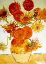 After Van gogh, Watercolour ,Sunflowers.