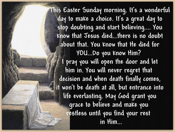 This Easter Sunday Morning...
