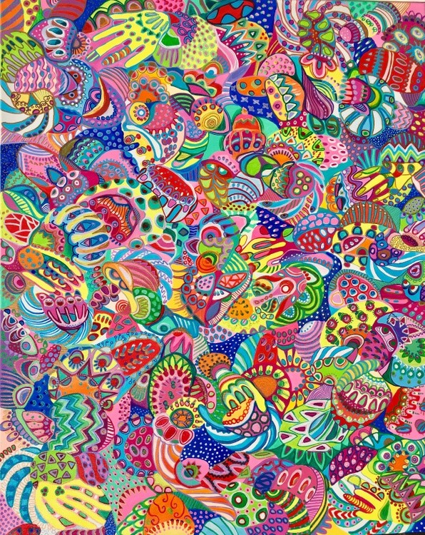 Colorful abstract art by Veera Zukova