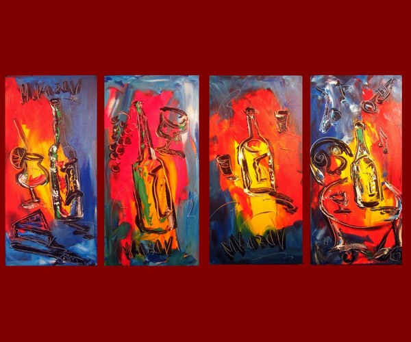 Wine Music Jazz paintings 