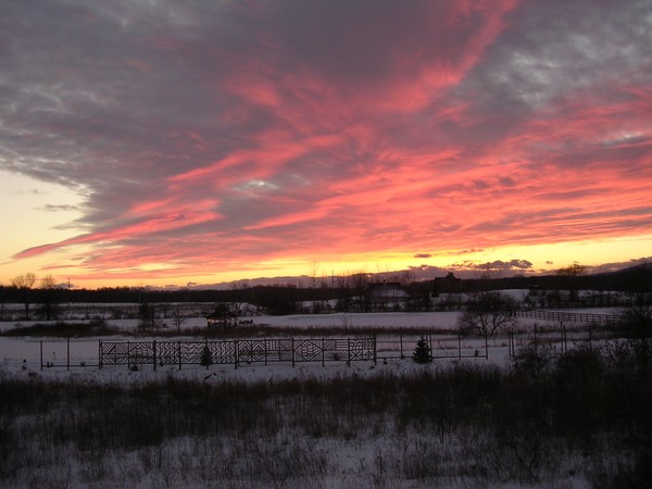 sunset in new paltz