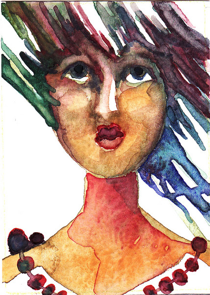 Girl With Red Beads