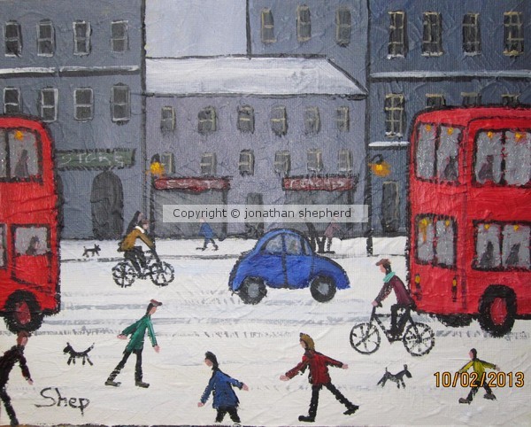 A Busy Day in Town.