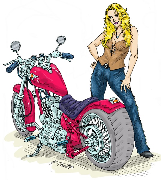 Blonde Biker
