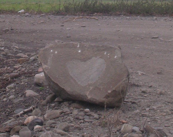 Heart in stone