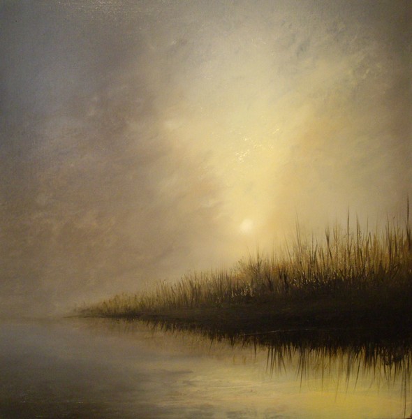 Dawn at river bank