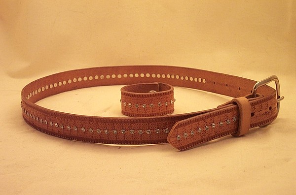 Matching belt and wrist band