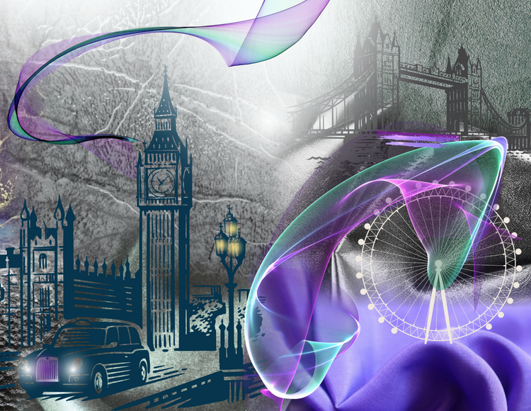 London in the rain