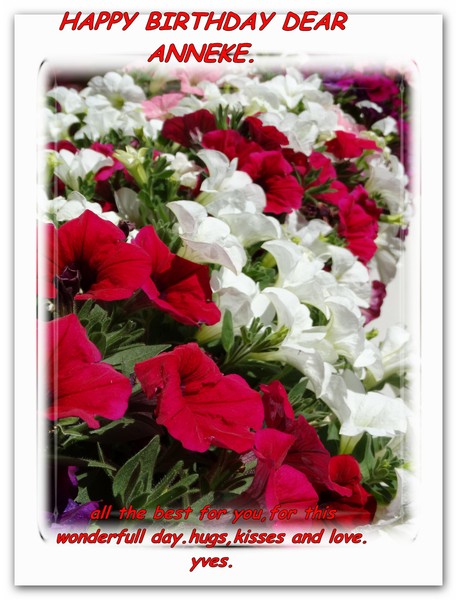 HAPPY BIRTHDAY!dear Anneke