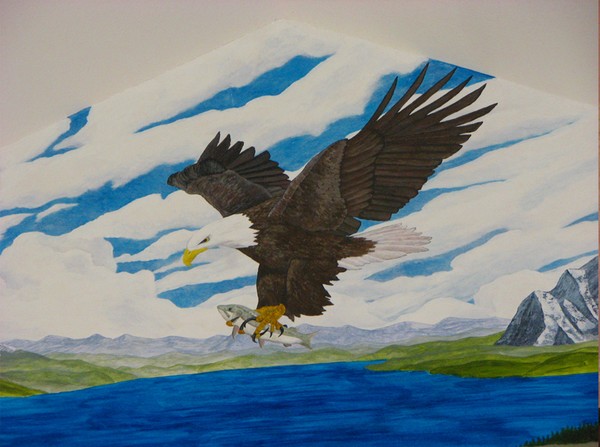 Eagle Mural Detail