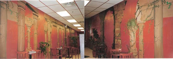 ruins  mural